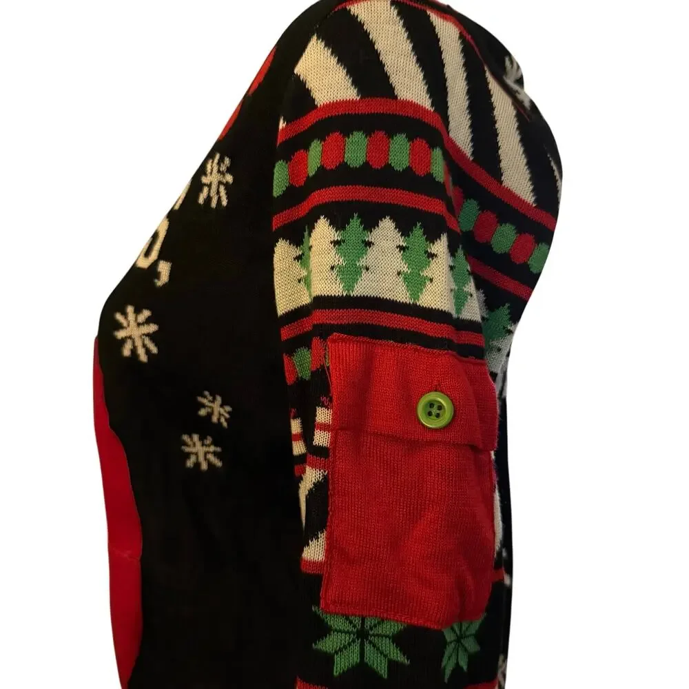 Tipsy Elves Drinking Game Ugly Christmas Sweater, Men's Size Medium